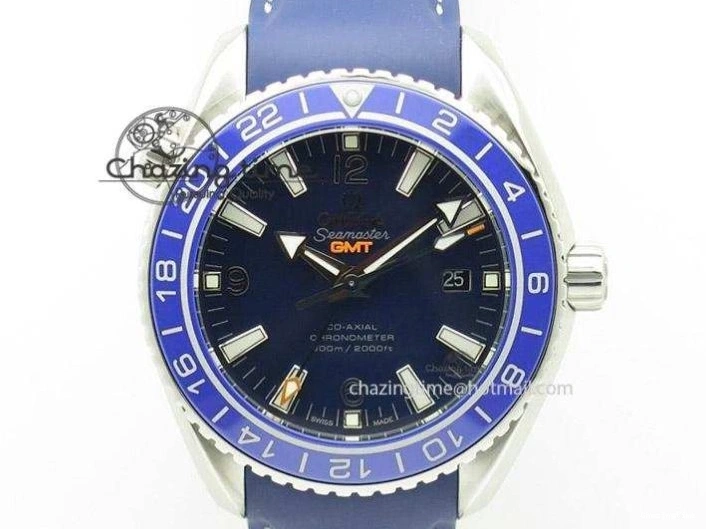 0101 Seamaster Pro Chrono SS RG OM Best Edition Blue Ceramic Blue Dial On SS RG Bracelet A Snug 8129